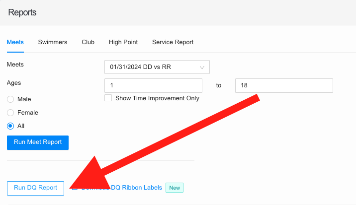 Generate Disqualification (DQ) Ribbon Labels